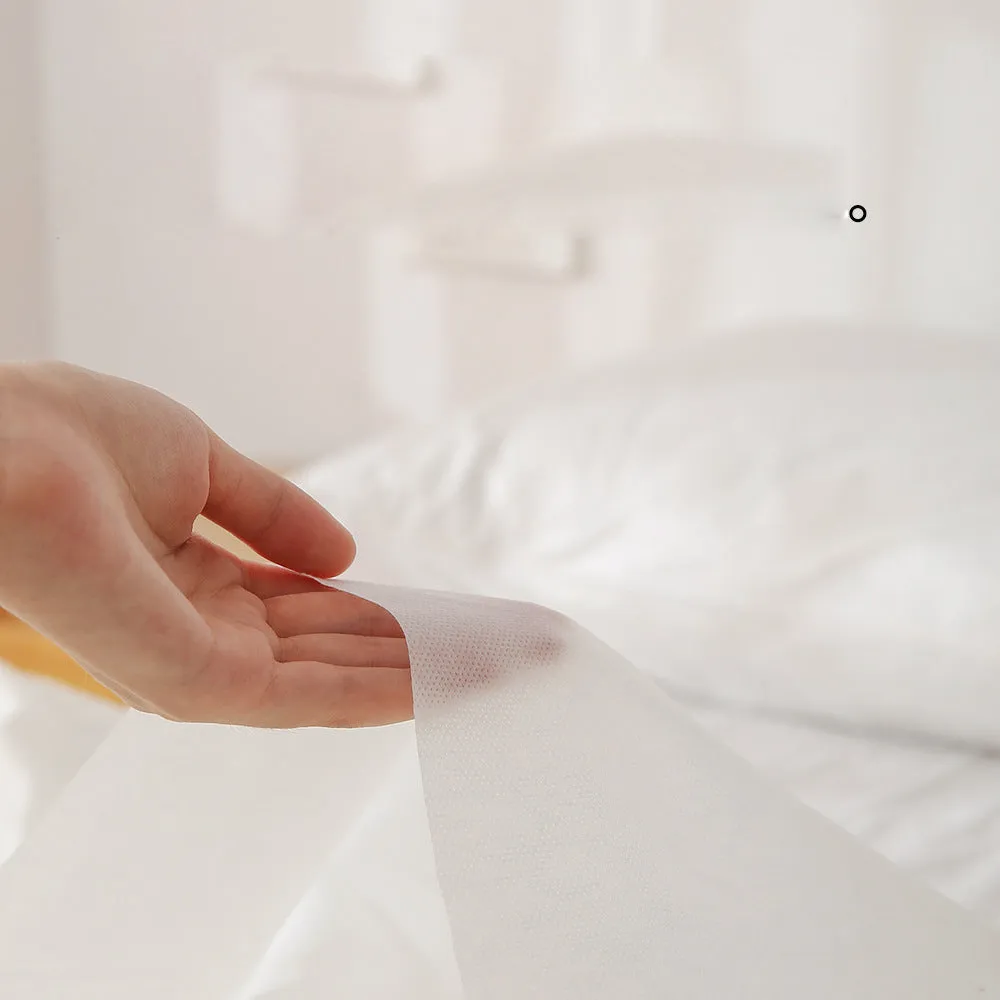 FaSoLa Disposable Travel Bed Sheet White 1.8m X3