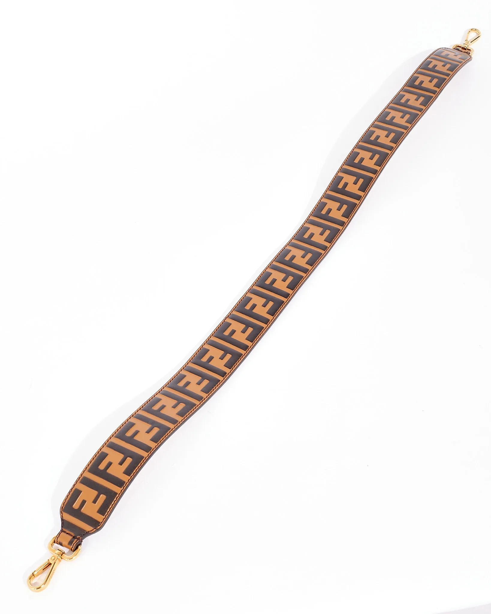 Fendi Brown Zucca Print Leather "Strap You" Shoulder Strap