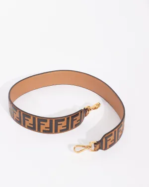 Fendi Brown Zucca Print Leather "Strap You" Shoulder Strap