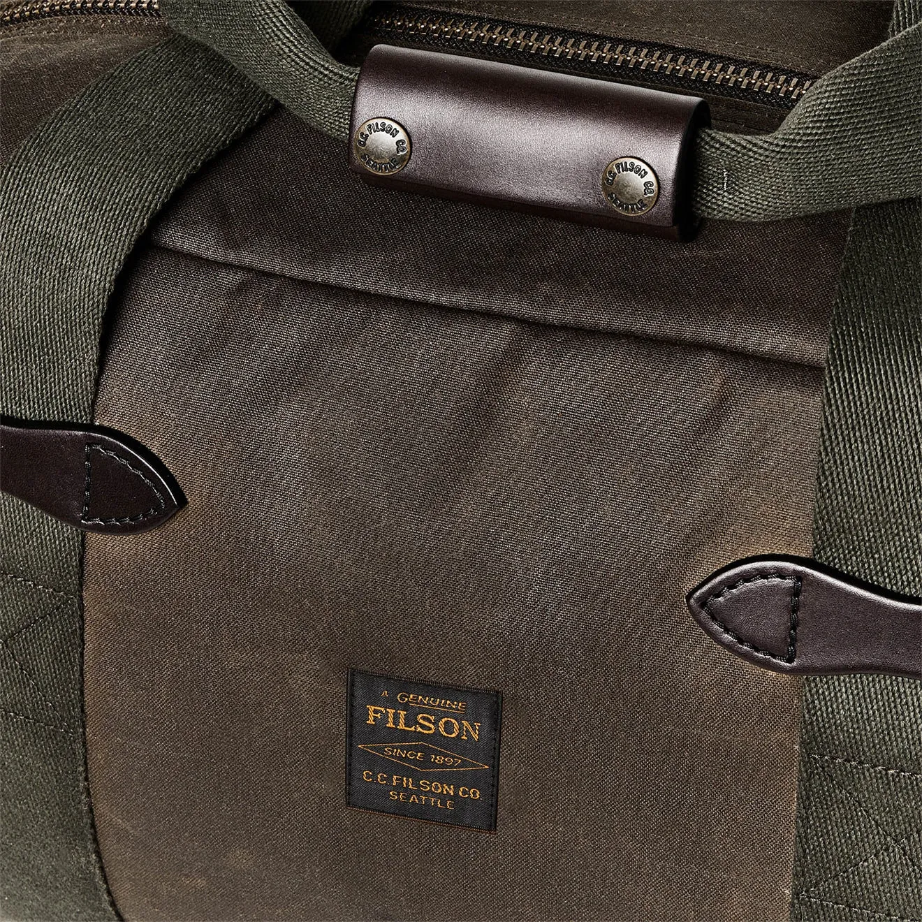 Filson Tin Cloth Small Duffle Bag Otter Green