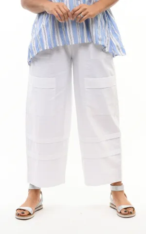 FINAL SALE CV143  Metro Pant in Solid White Cotton*