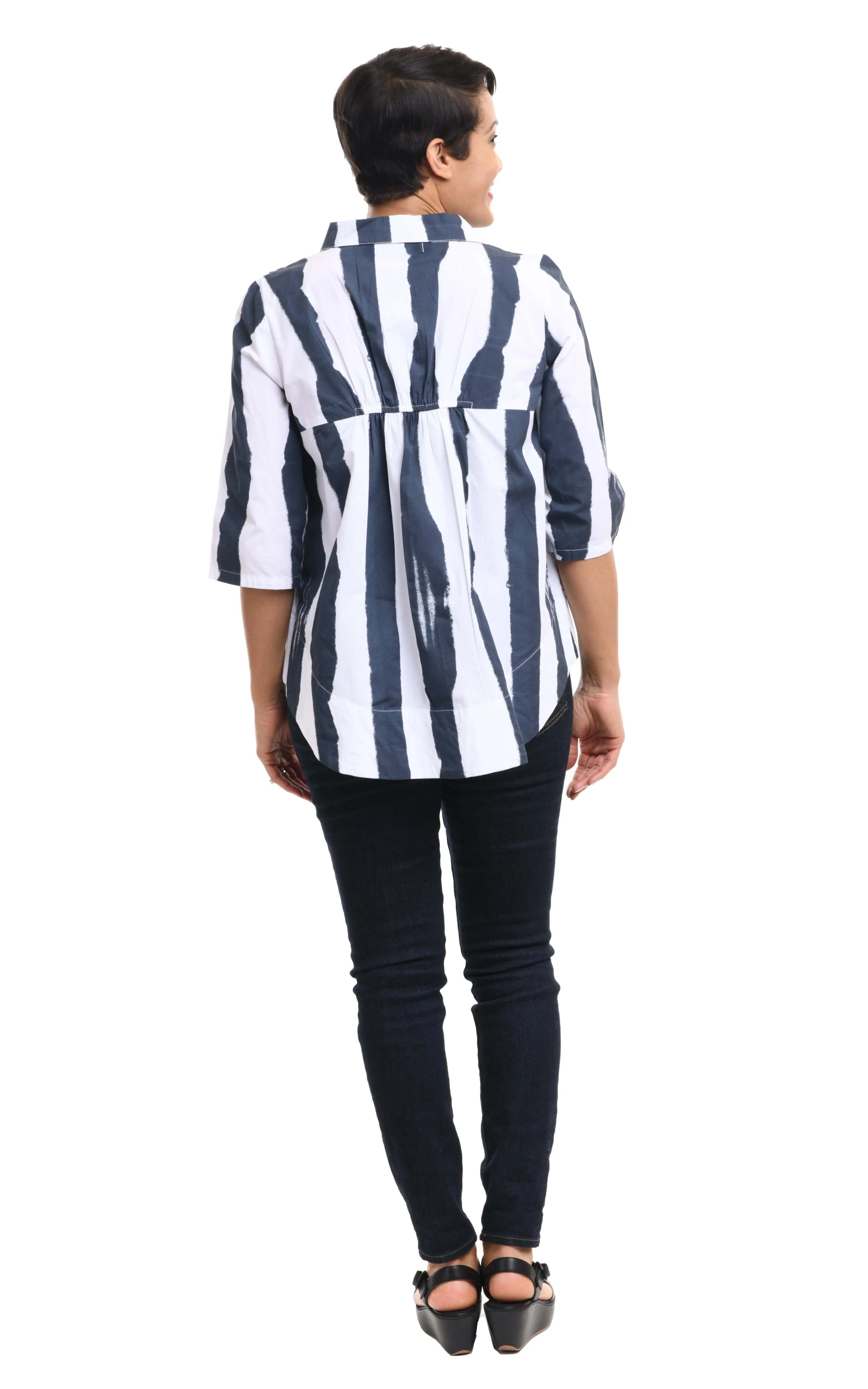 FINAL SALE SDC713 Whitney Top in Wavy Stripe*