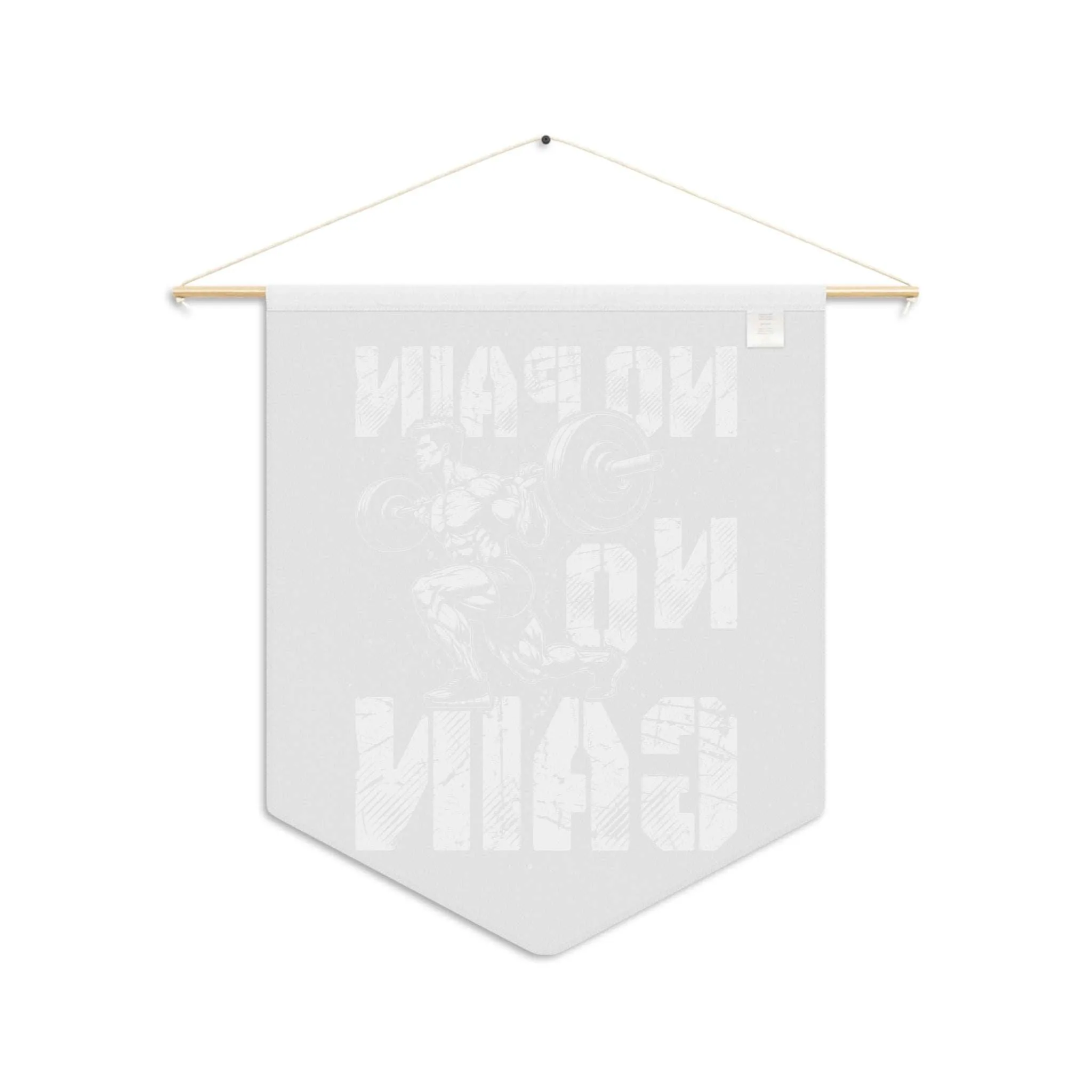 Fitness Pennant Banner - "No Pain No Gain" Motivational Wall Decor for Gym Enthusiasts