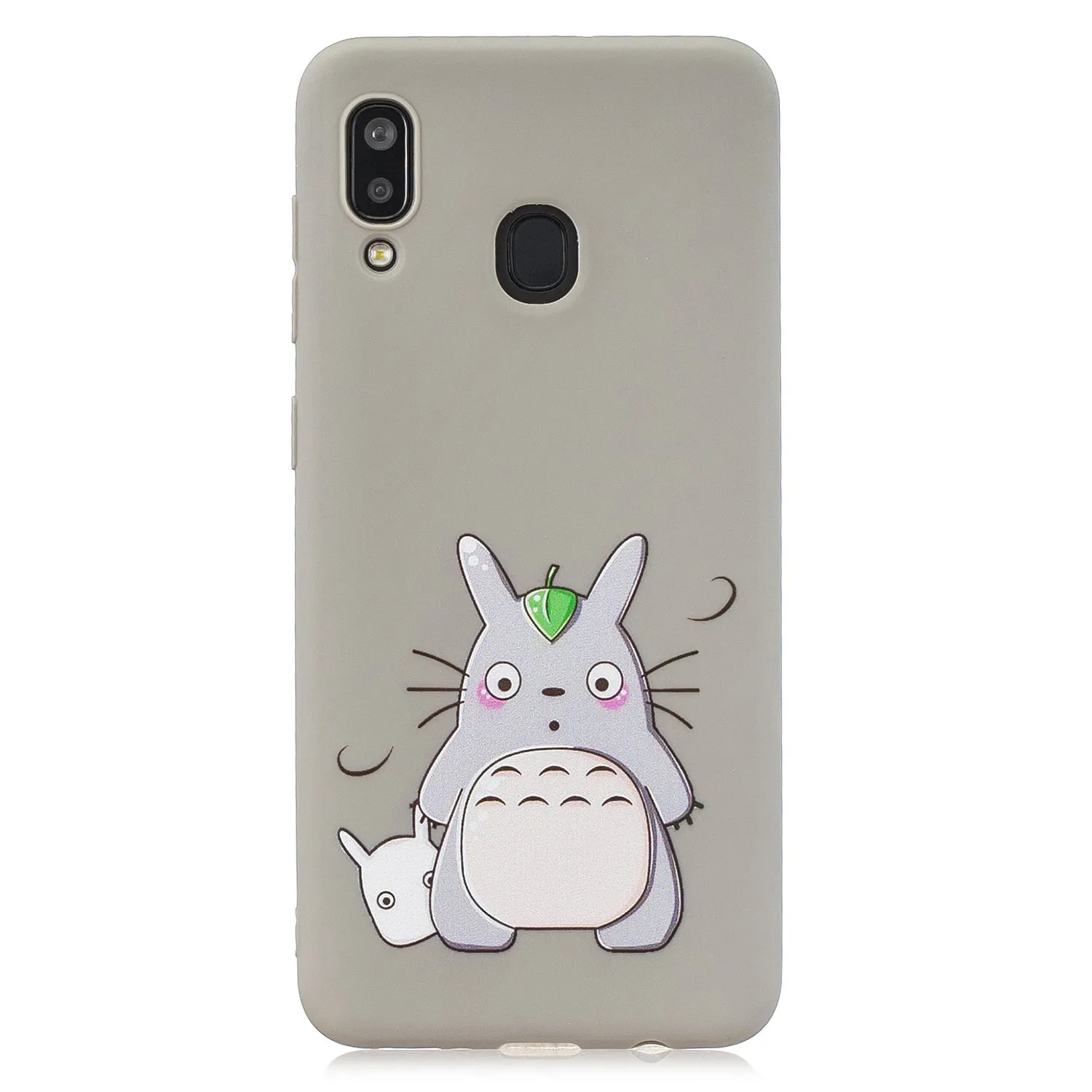 For Samsung A30 A20 TPU Full Cover Cartoon Pattern Solid Color Protective Phone Case with Adjustable Bracket 2