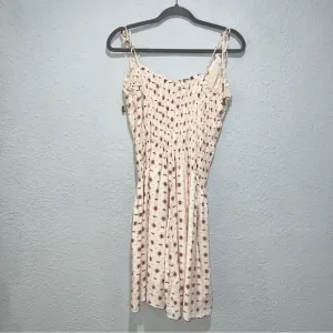 Free People Ivory Combo Halter Keyhole Back Mini Dress