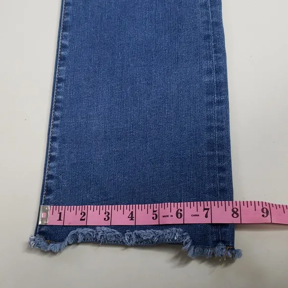 Free People Women's High Rise Rita Crop Flare Jeans Size 31 Medium Wash