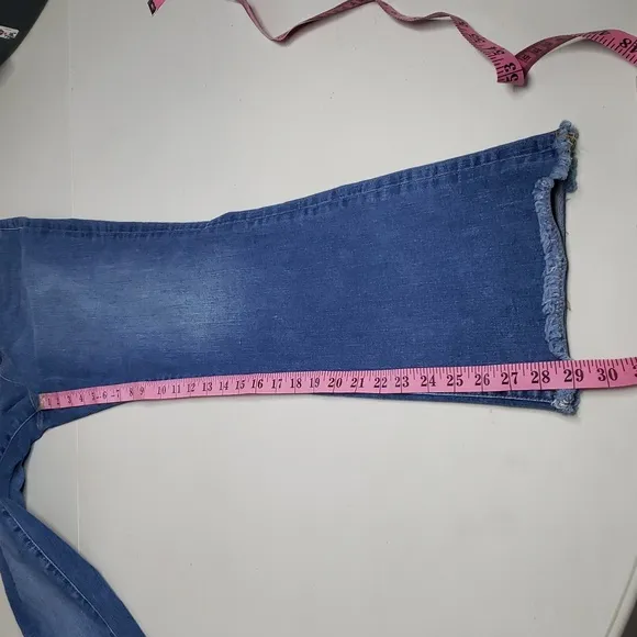 Free People Women's High Rise Rita Crop Flare Jeans Size 31 Medium Wash