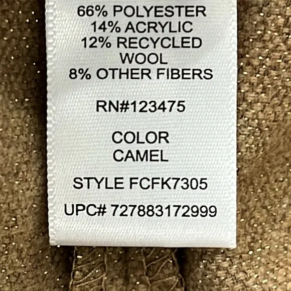 French Connection Tan Metallic Button Front Wool Blend Skirt Academia Sz 10