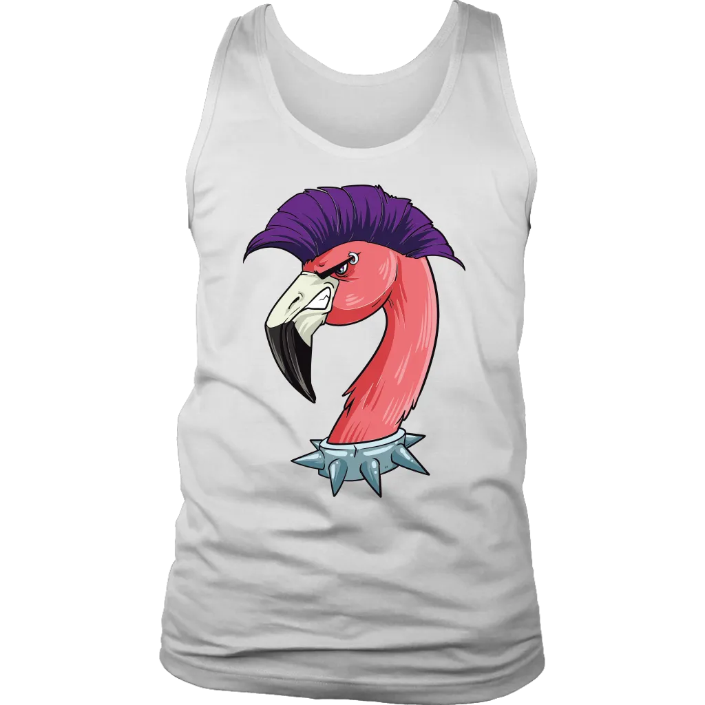 Funny Punk Rock T-shirt, Gift for Punk Rocker, Punk Rock Flamingo, Funny Flamingo Shirt