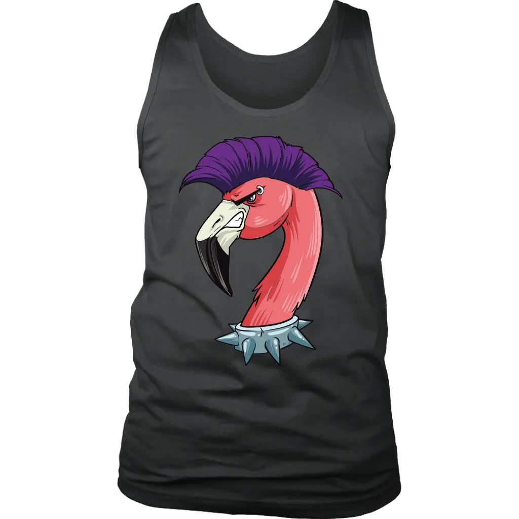 Funny Punk Rock T-shirt, Gift for Punk Rocker, Punk Rock Flamingo, Funny Flamingo Shirt
