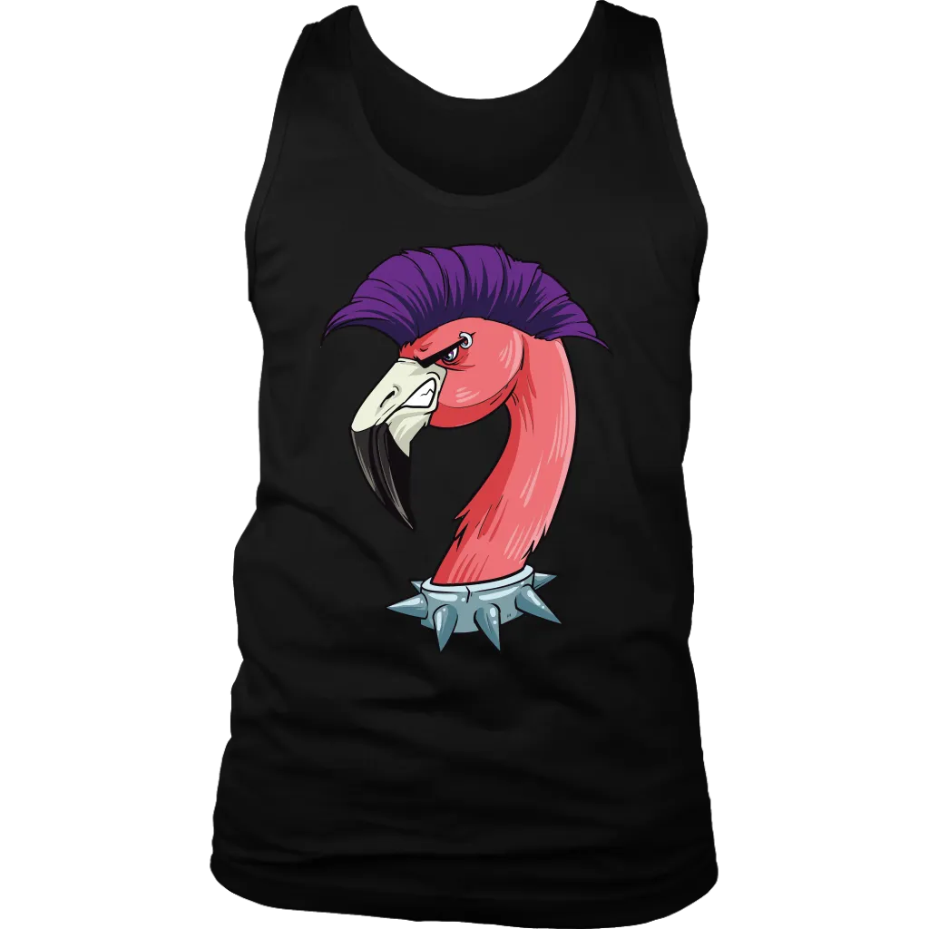 Funny Punk Rock T-shirt, Gift for Punk Rocker, Punk Rock Flamingo, Funny Flamingo Shirt