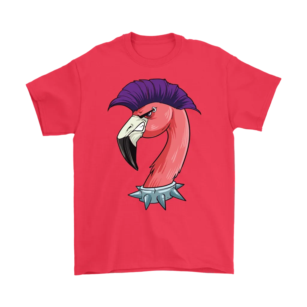 Funny Punk Rock T-shirt, Gift for Punk Rocker, Punk Rock Flamingo, Funny Flamingo Shirt