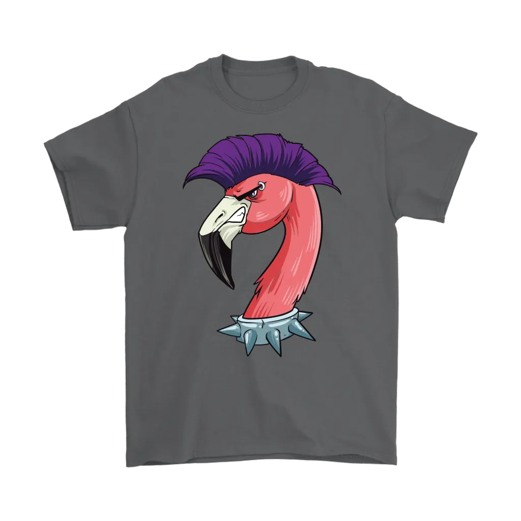 Funny Punk Rock T-shirt, Gift for Punk Rocker, Punk Rock Flamingo, Funny Flamingo Shirt