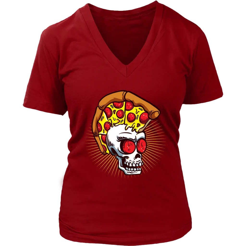 Funny Punk Rock T-shirt, Gift for Punk Rocker, Punk Rock Pizza Skull, Punk Gift T-shirt, Skull T-shirt