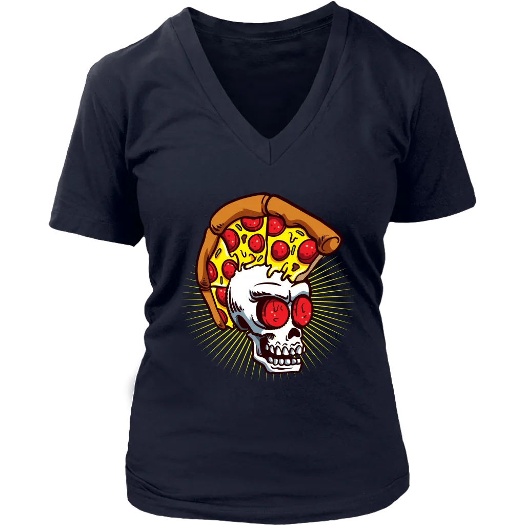 Funny Punk Rock T-shirt, Gift for Punk Rocker, Punk Rock Pizza Skull, Punk Gift T-shirt, Skull T-shirt
