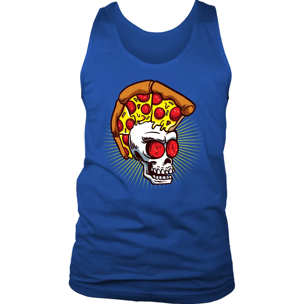 Funny Punk Rock T-shirt, Gift for Punk Rocker, Punk Rock Pizza Skull, Punk Gift T-shirt, Skull T-shirt