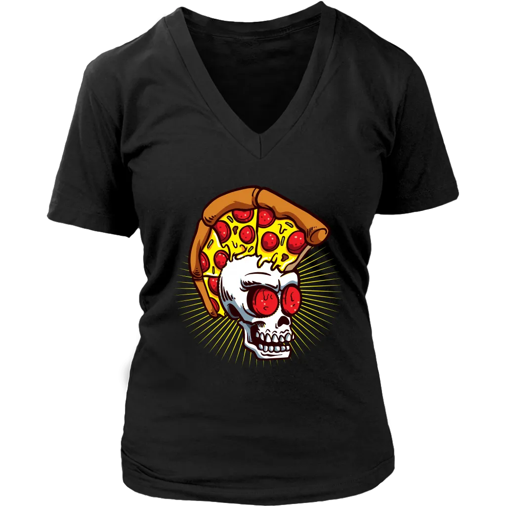Funny Punk Rock T-shirt, Gift for Punk Rocker, Punk Rock Pizza Skull, Punk Gift T-shirt, Skull T-shirt