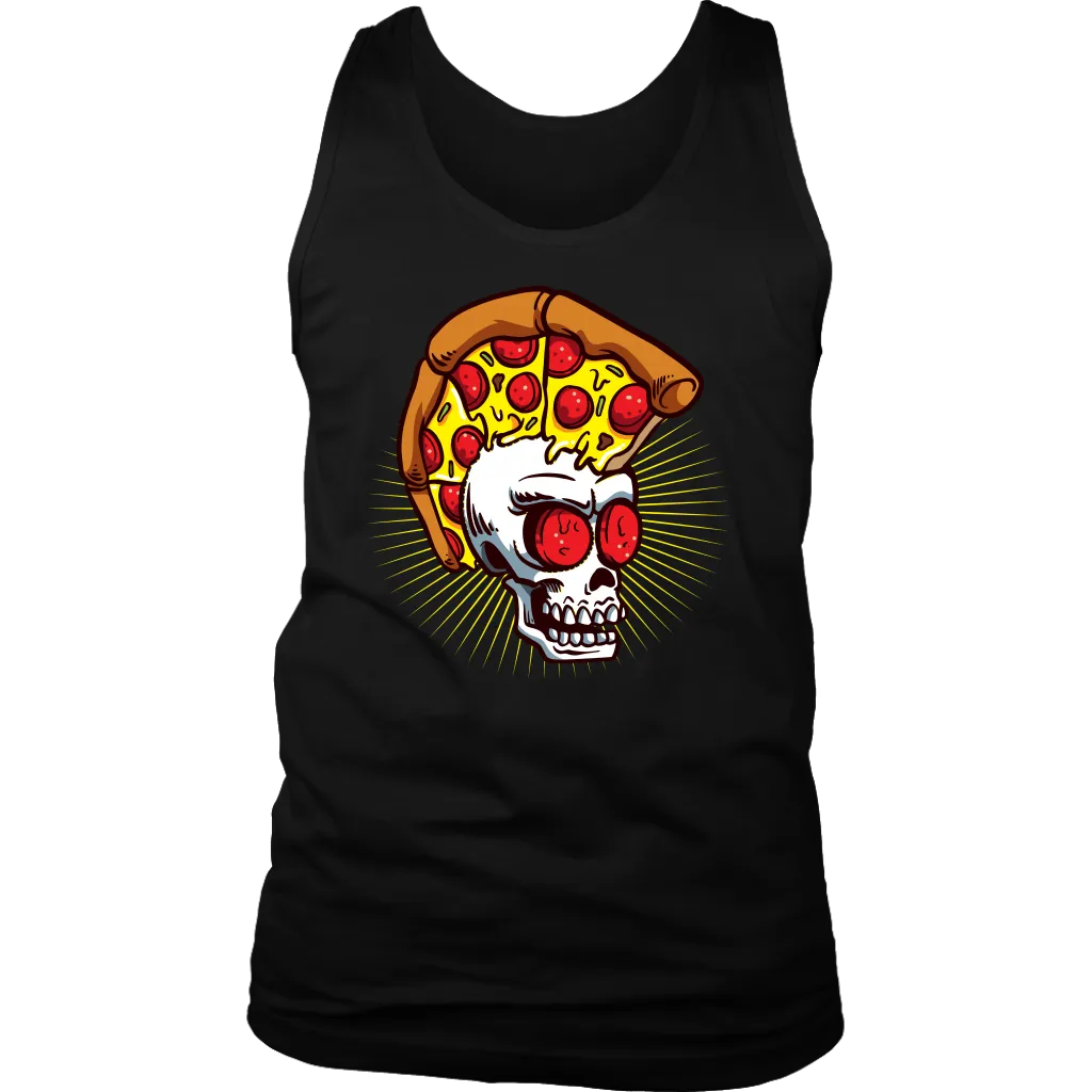 Funny Punk Rock T-shirt, Gift for Punk Rocker, Punk Rock Pizza Skull, Punk Gift T-shirt, Skull T-shirt