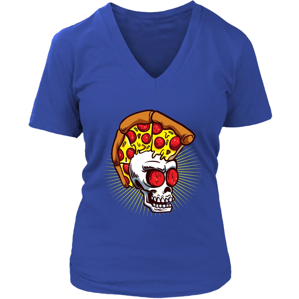 Funny Punk Rock T-shirt, Gift for Punk Rocker, Punk Rock Pizza Skull, Punk Gift T-shirt, Skull T-shirt