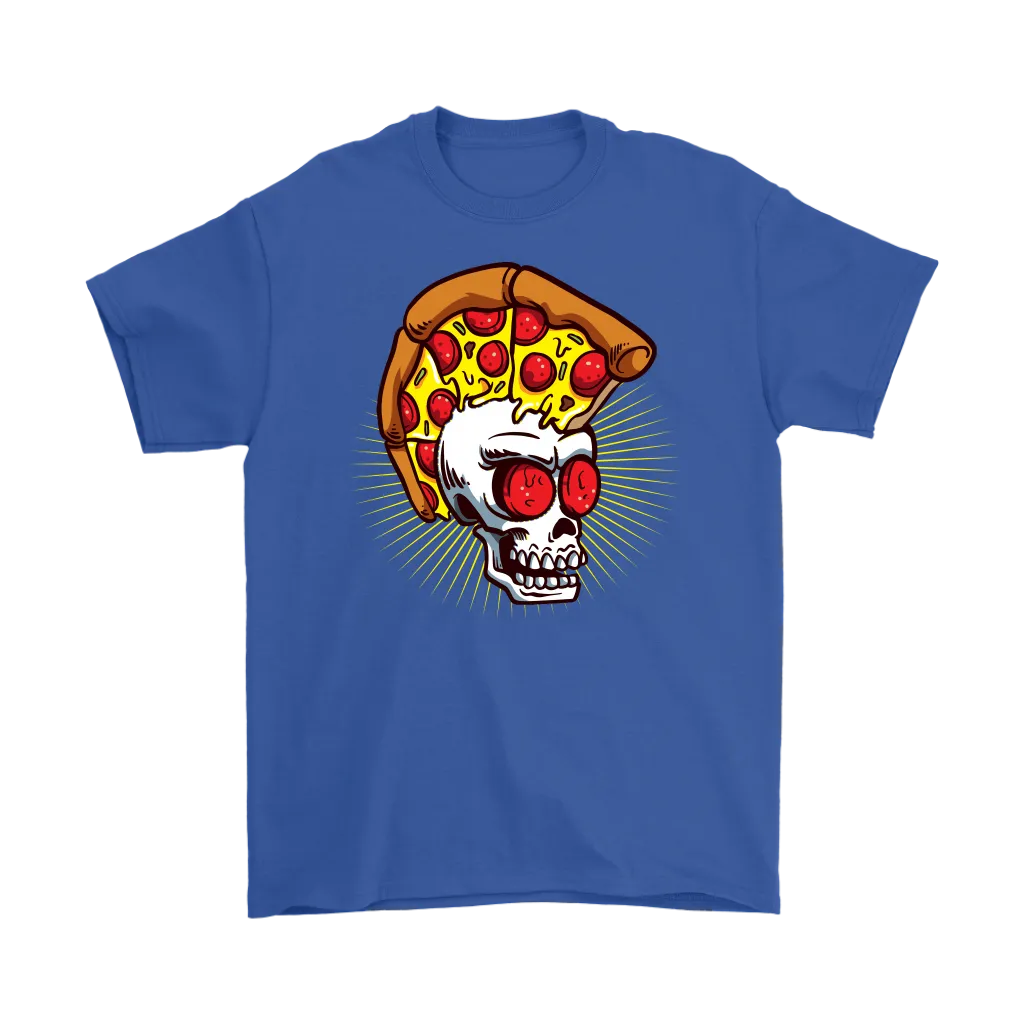 Funny Punk Rock T-shirt, Gift for Punk Rocker, Punk Rock Pizza Skull, Punk Gift T-shirt, Skull T-shirt