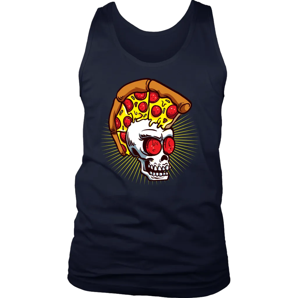 Funny Punk Rock T-shirt, Gift for Punk Rocker, Punk Rock Pizza Skull, Punk Gift T-shirt, Skull T-shirt