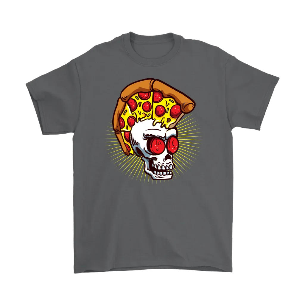 Funny Punk Rock T-shirt, Gift for Punk Rocker, Punk Rock Pizza Skull, Punk Gift T-shirt, Skull T-shirt