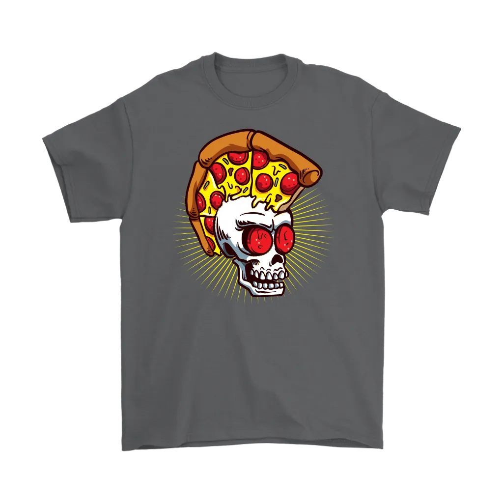 Funny Punk Rock T-shirt, Gift for Punk Rocker, Punk Rock Pizza Skull, Punk Gift T-shirt, Skull T-shirt