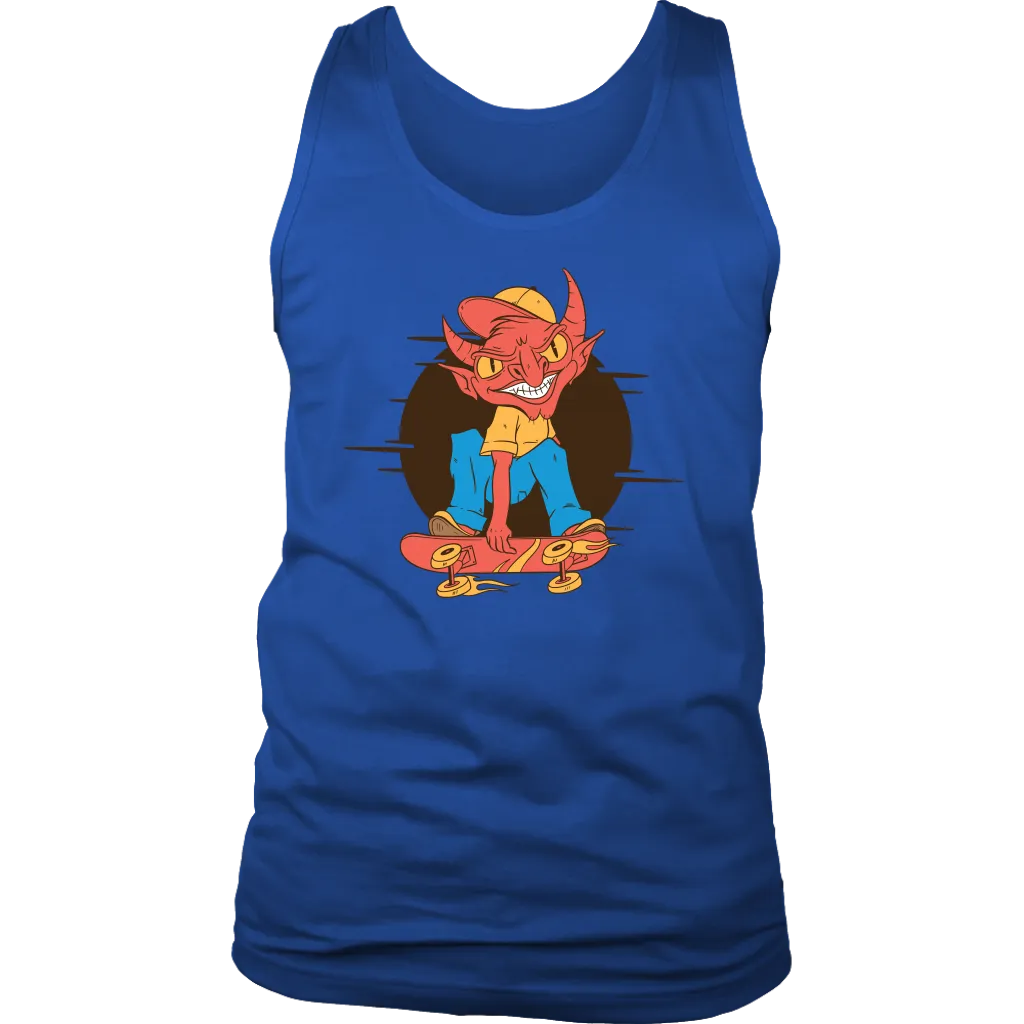Funny Skater T-shirt, Gift for Skateboarder, Devil on a Skateboard T-shirt, Funny Skateboard gift