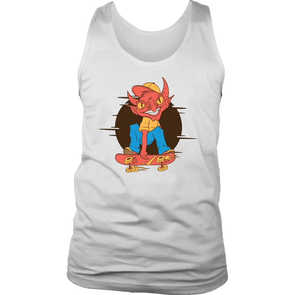 Funny Skater T-shirt, Gift for Skateboarder, Devil on a Skateboard T-shirt, Funny Skateboard gift