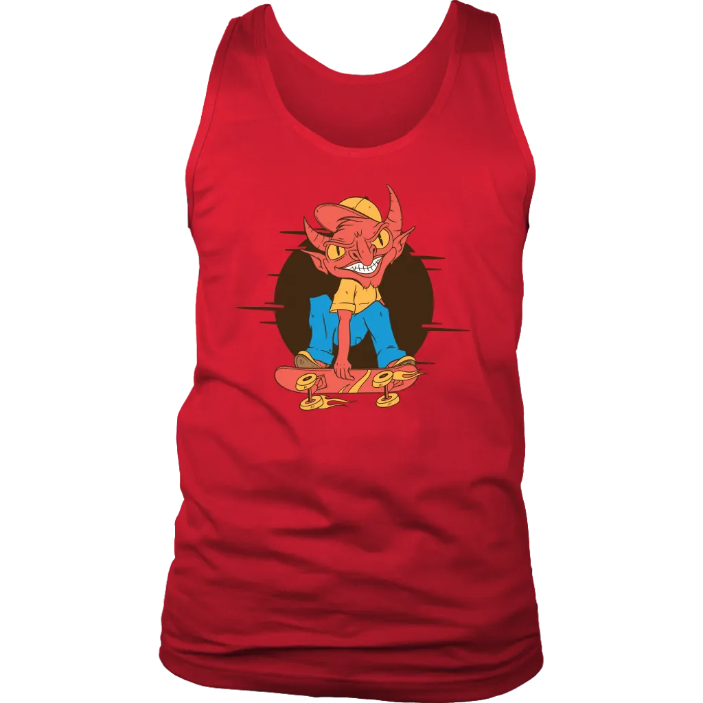 Funny Skater T-shirt, Gift for Skateboarder, Devil on a Skateboard T-shirt, Funny Skateboard gift