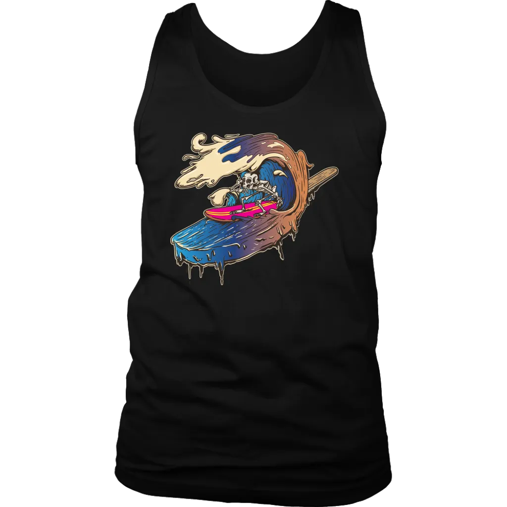 Funny Surfing T-shirt, Skeleton Shirt, Funny Gift for Surfer, Skeleton Surfing Shirt, Surfer Gift