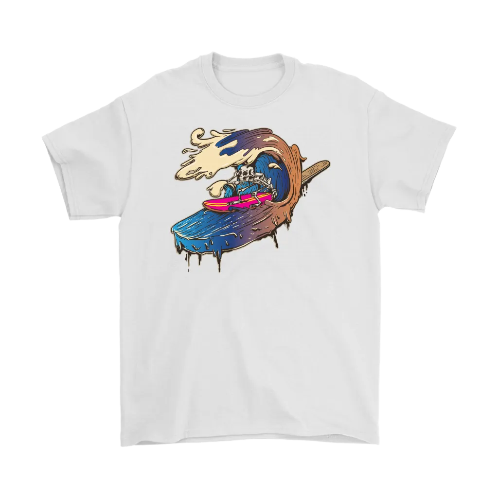 Funny Surfing T-shirt, Skeleton Shirt, Funny Gift for Surfer, Skeleton Surfing Shirt, Surfer Gift