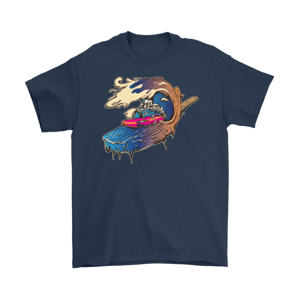 Funny Surfing T-shirt, Skeleton Shirt, Funny Gift for Surfer, Skeleton Surfing Shirt, Surfer Gift