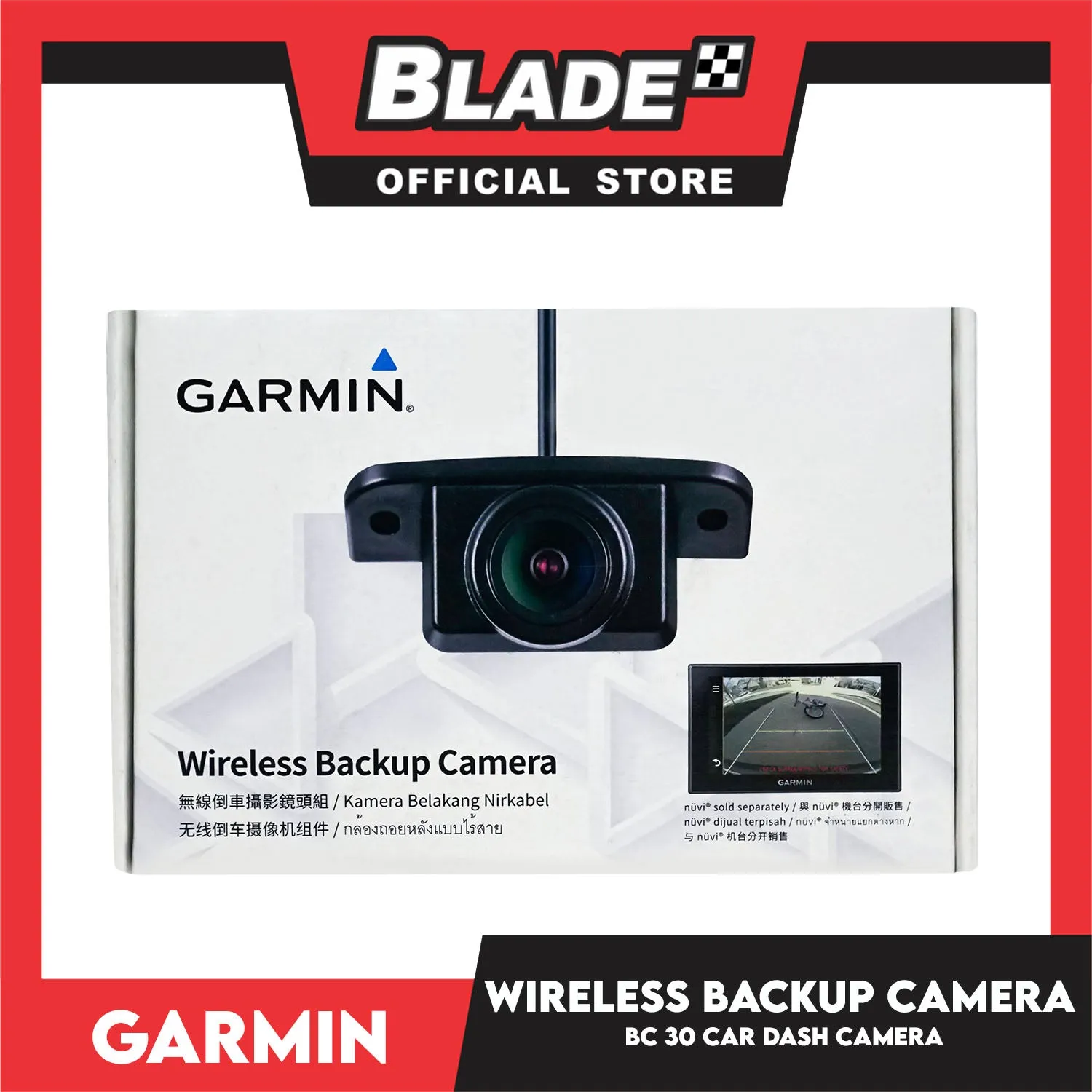 Garmin Wireless Backup Camera BC30 Car Dash Camera, Resolution 240P With Compatible Garmin Navigator, 140 Degrees Field Of View