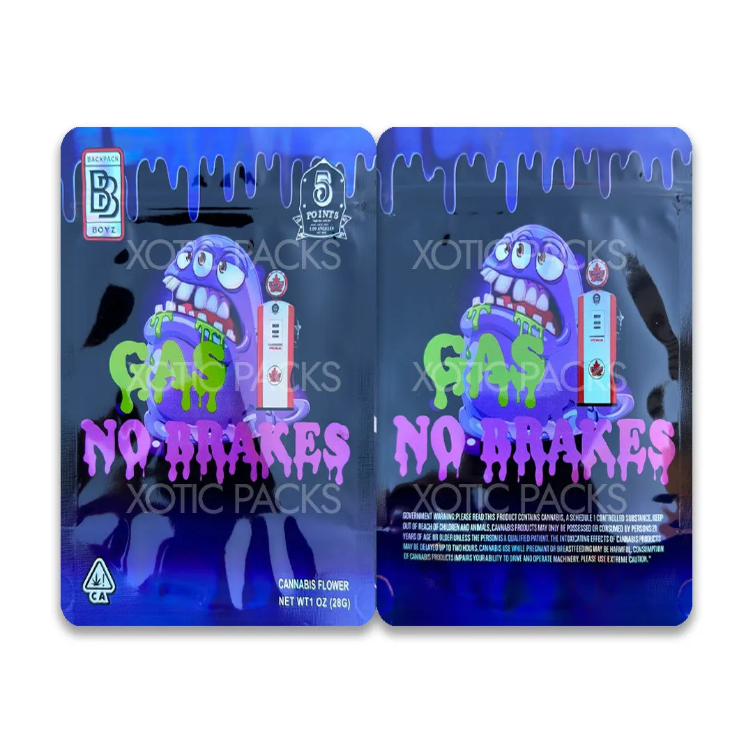 Gas No Brakes Mylar Bag 1 Ounce