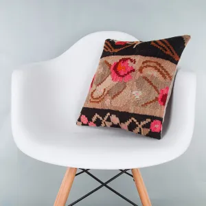 Geometric Multiple Color Kilim Pillow Cover 16x16 7703