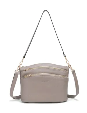 GRACE LEATHER XBODY BAG- E1-0818-MOCH