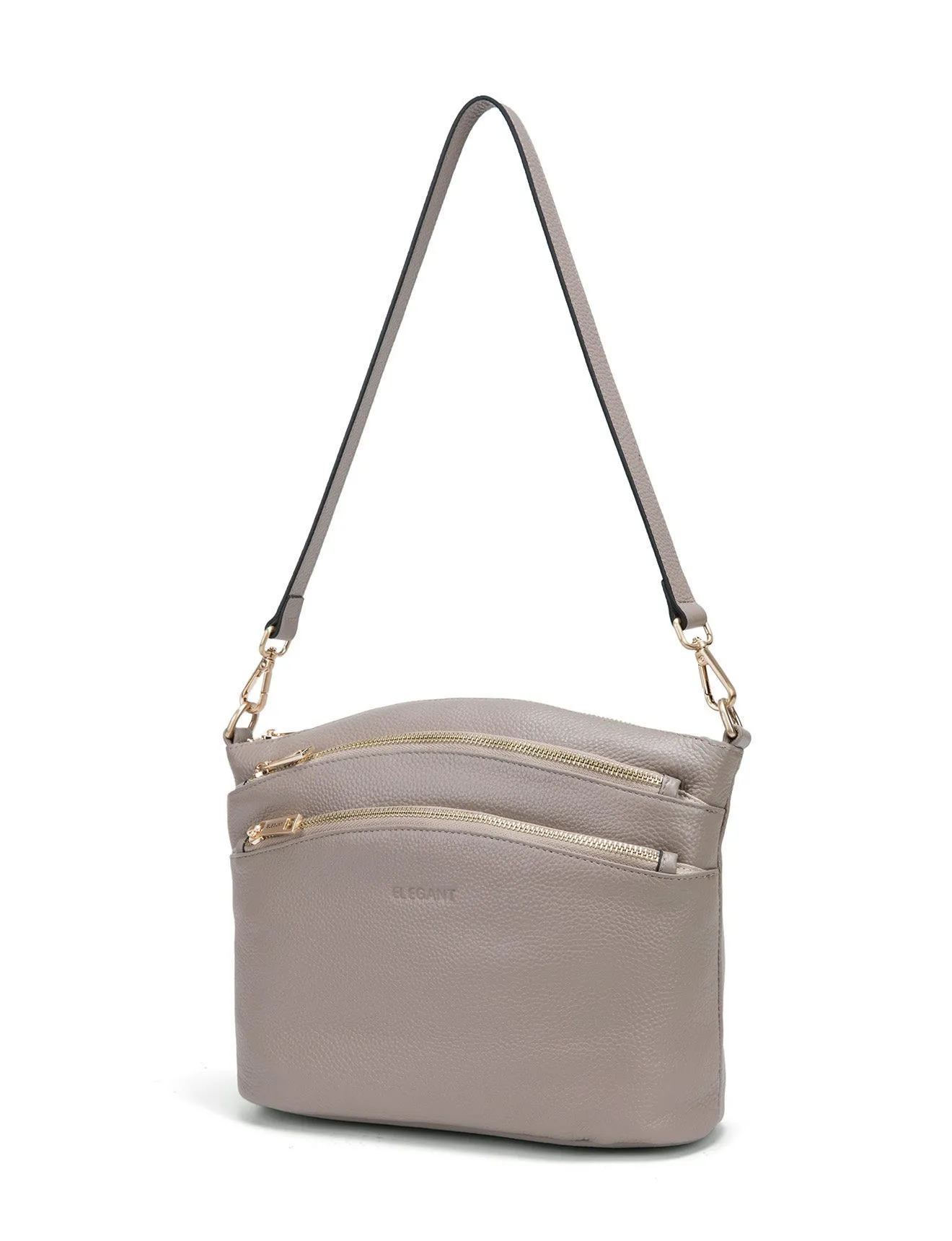 GRACE LEATHER XBODY BAG- E1-0818-MOCH