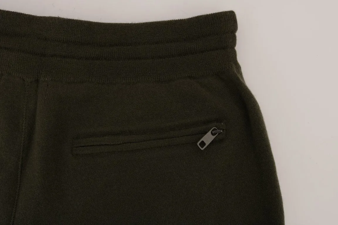 Green Cashmere Gym Training Sport Pants