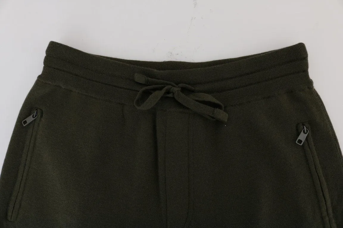 Green Cashmere Gym Training Sport Pants