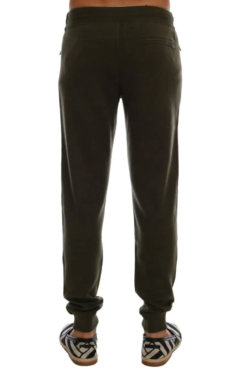 Green Cashmere Gym Training Sport Pants