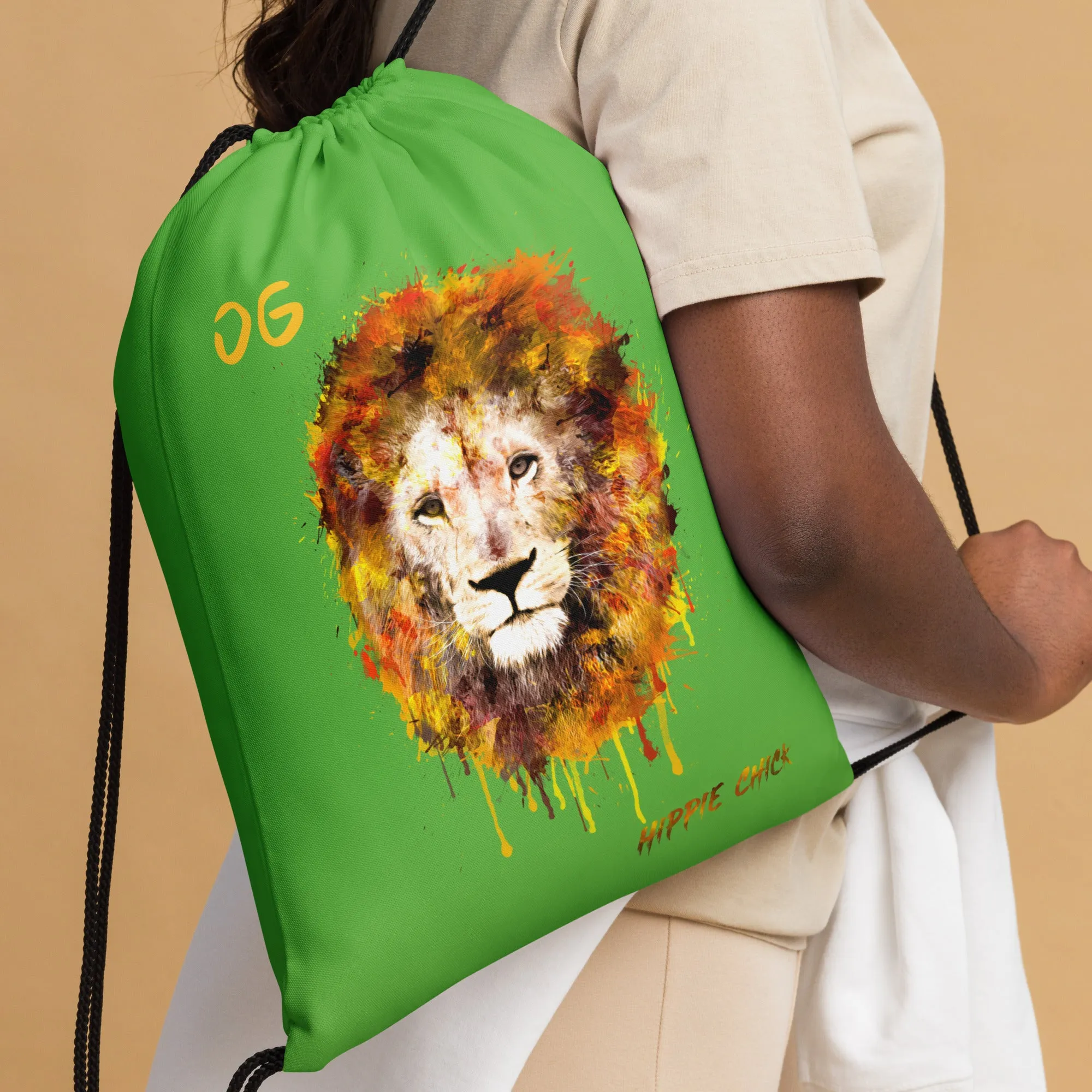 Grinch Drawstring Bag