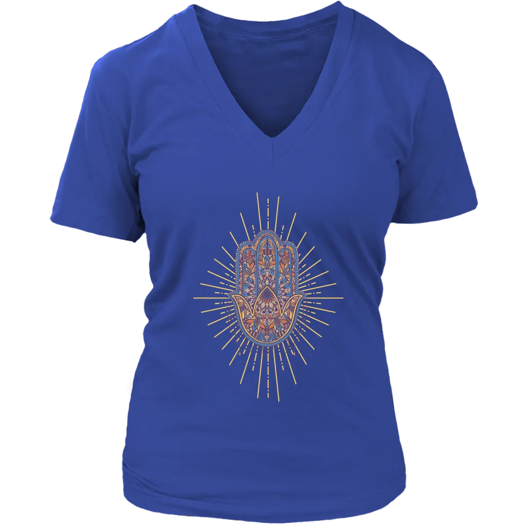 Hamsa Hand T-shirt, Hand Mandala Shirt, Gift of Hand of Fatima, Hand of Fatima Shirt, Hamsa Shirt