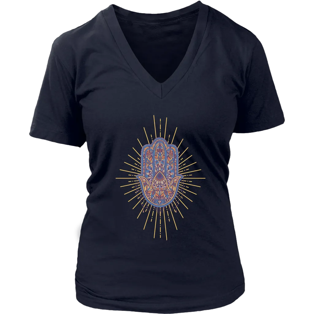 Hamsa Hand T-shirt, Hand Mandala Shirt, Gift of Hand of Fatima, Hand of Fatima Shirt, Hamsa Shirt