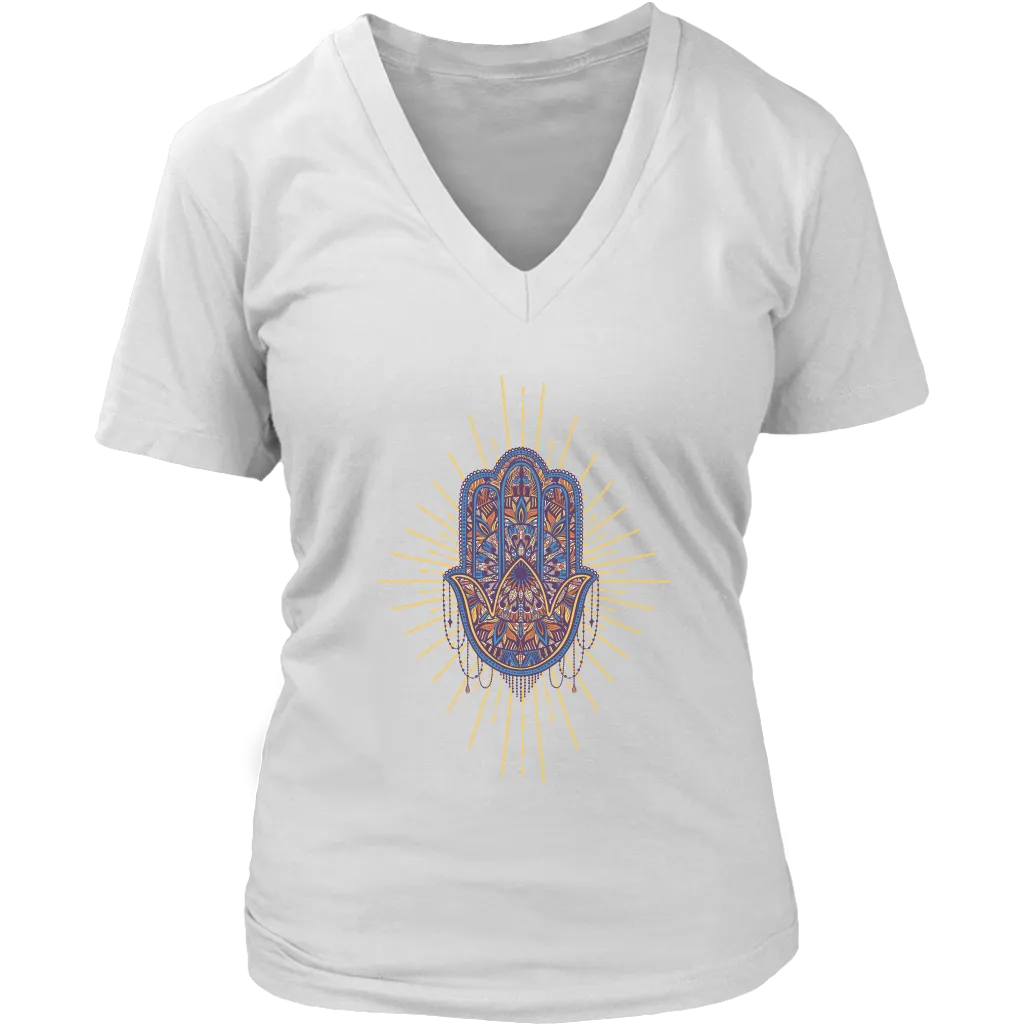Hamsa Hand T-shirt, Hand Mandala Shirt, Gift of Hand of Fatima, Hand of Fatima Shirt, Hamsa Shirt