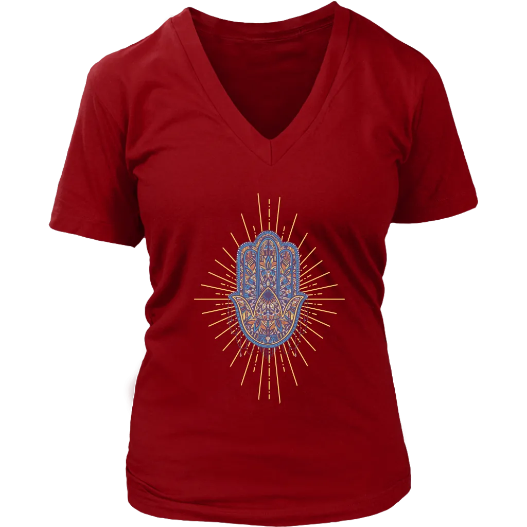 Hamsa Hand T-shirt, Hand Mandala Shirt, Gift of Hand of Fatima, Hand of Fatima Shirt, Hamsa Shirt
