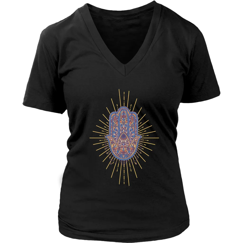 Hamsa Hand T-shirt, Hand Mandala Shirt, Gift of Hand of Fatima, Hand of Fatima Shirt, Hamsa Shirt