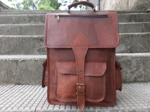 Handmade Leather Backpack For Men & Women