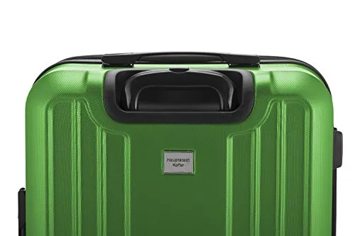 HAUPTSTADTKOFFER - X-Berg - Luggage Suitcase Hardside Spinner Trolley 4 Wheel Expandable, TSA, 65 cm, Applegreen mat