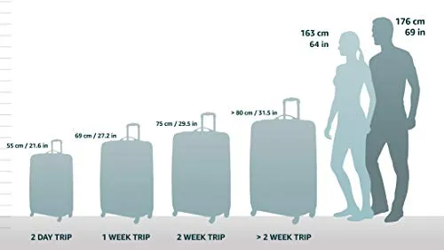 HAUPTSTADTKOFFER - X-Berg - Luggage Suitcase Hardside Spinner Trolley 4 Wheel Expandable, TSA, 65 cm, Applegreen mat